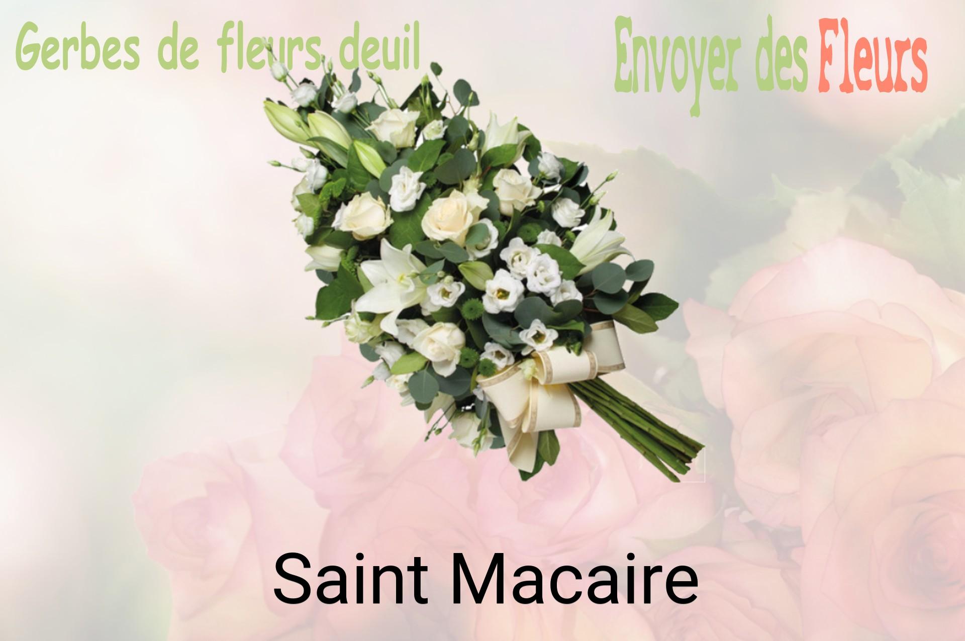 Gerbe de fleurs de deuil livrée à Saint-Macaire